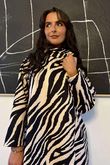 Cori Longline Jacket Zebra